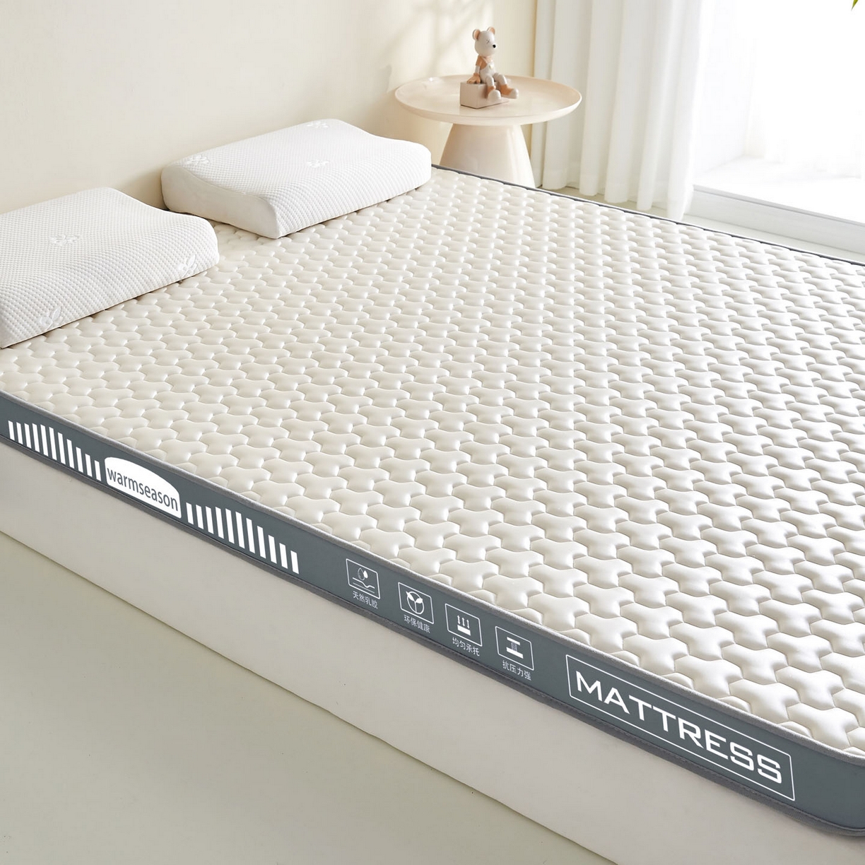 91家纺网 家纺一手货源 找家纺 暖季家纺 暖季家纺 2025新款立体三菱格海绵床垫-成人款 立体海绵灰-三棱格白