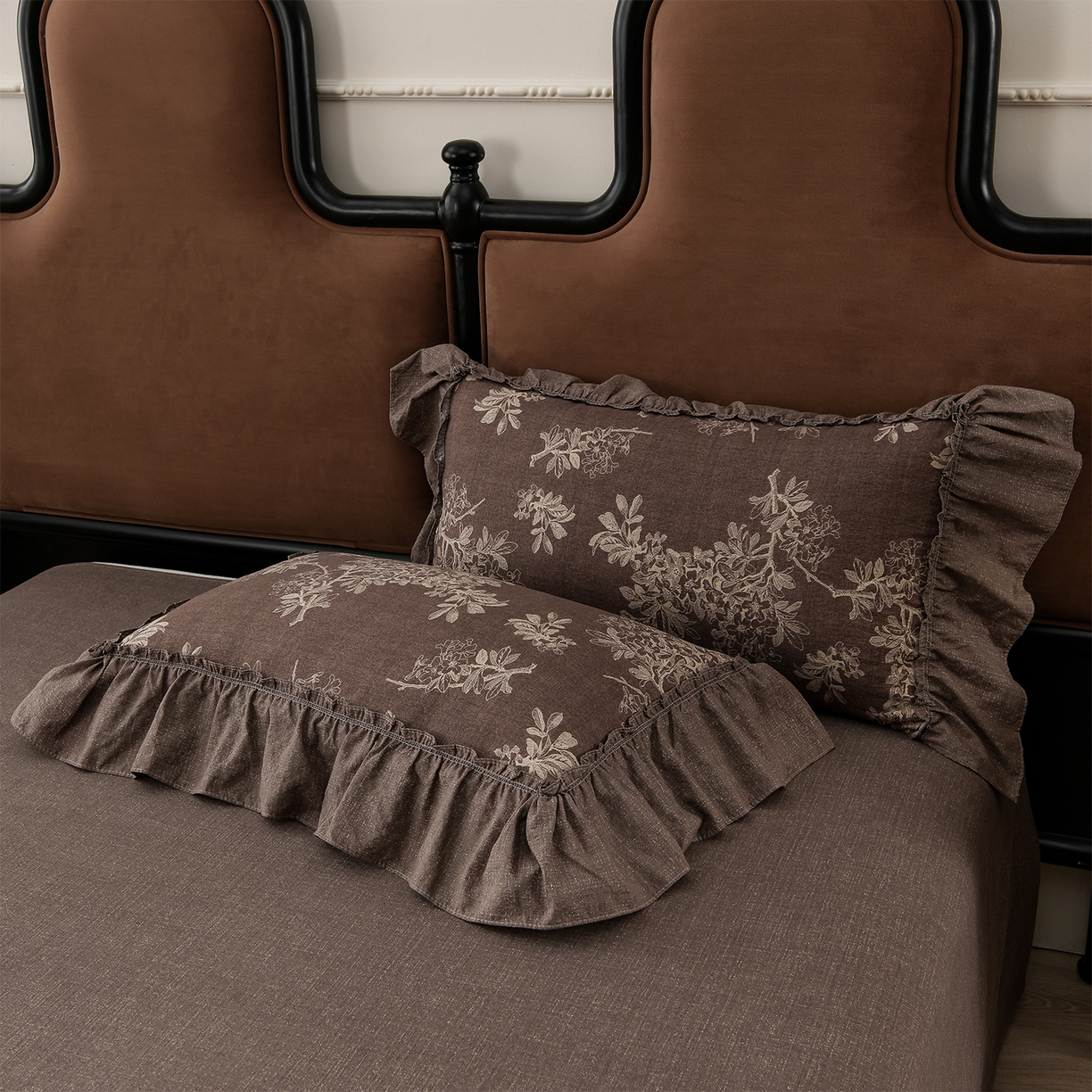 91家纺网 家纺一手货源 找家纺 （总）赛丽雅 2025秋冬新款加厚130克高克重中古复古风磨毛四件套