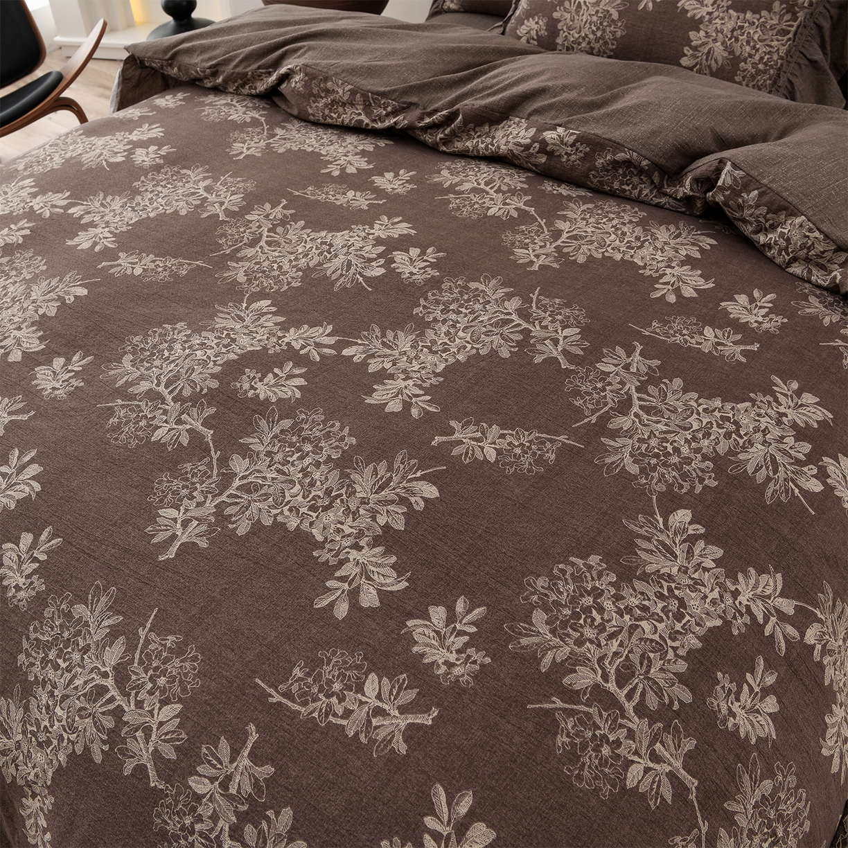 91家纺网 家纺一手货源 找家纺 （总）赛丽雅 2025秋冬新款加厚130克高克重中古复古风磨毛四件套