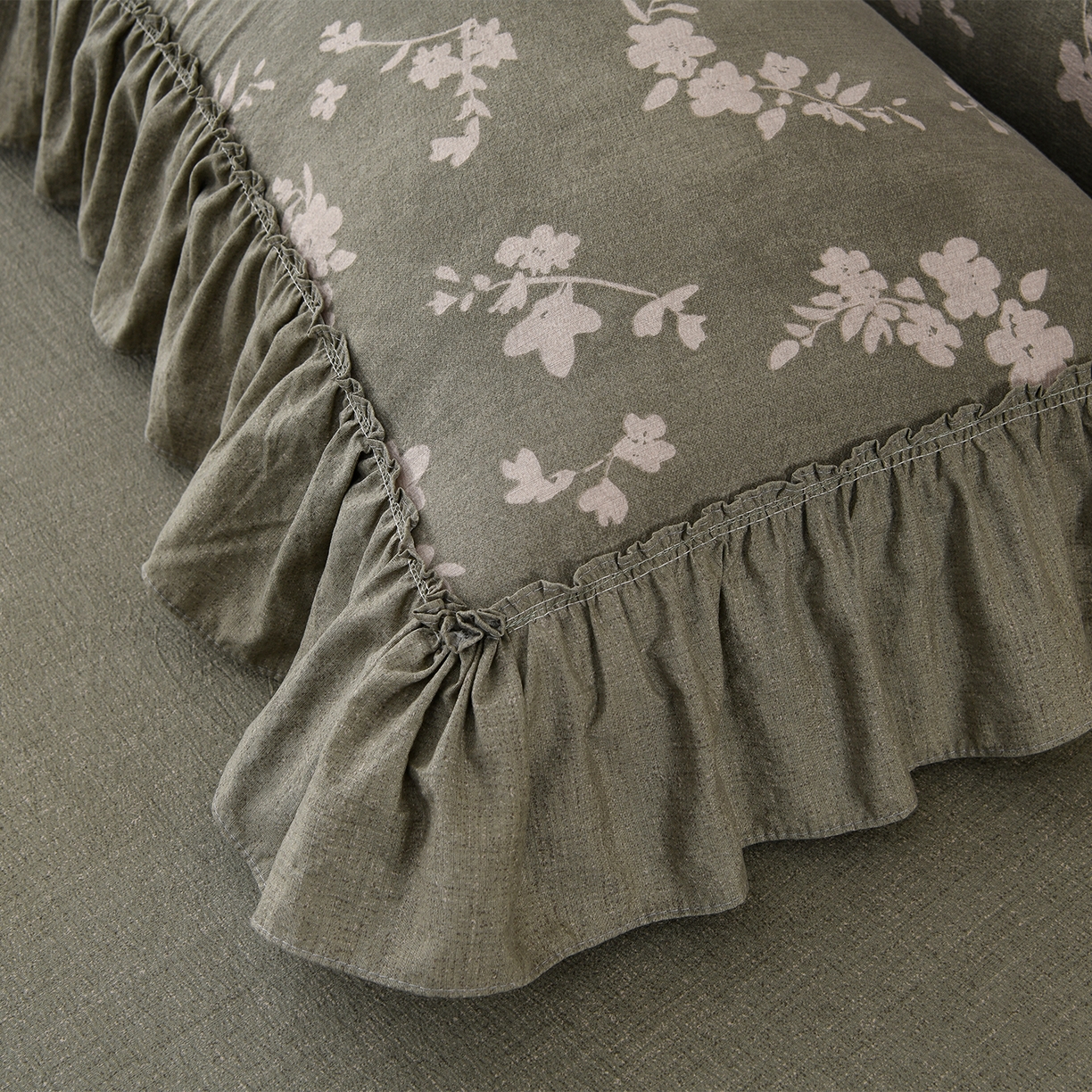 91家纺网 家纺一手货源 找家纺 赛丽雅 2025秋冬新款加厚130克高克重中古复古风磨毛四件套 扶苏