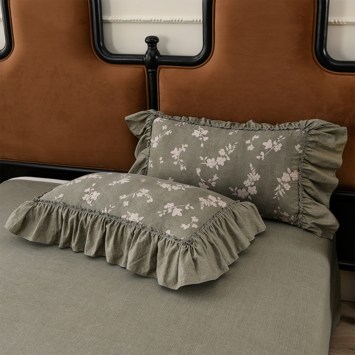 91家纺网 家纺一手货源 找家纺 赛丽雅 2025秋冬新款加厚130克高克重中古复古风磨毛四件套 扶苏