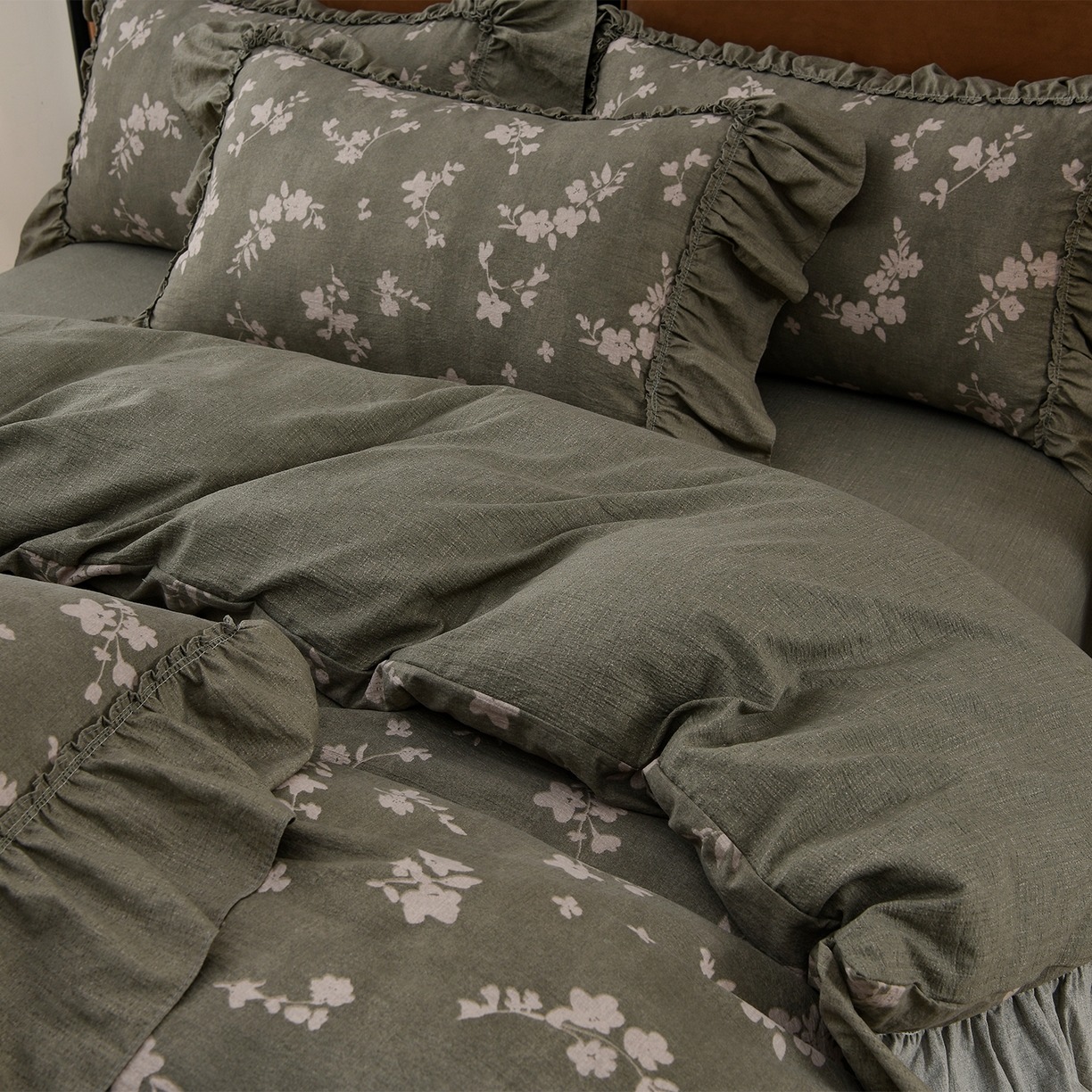 91家纺网 家纺一手货源 找家纺 赛丽雅 2025秋冬新款加厚130克高克重中古复古风磨毛四件套 扶苏