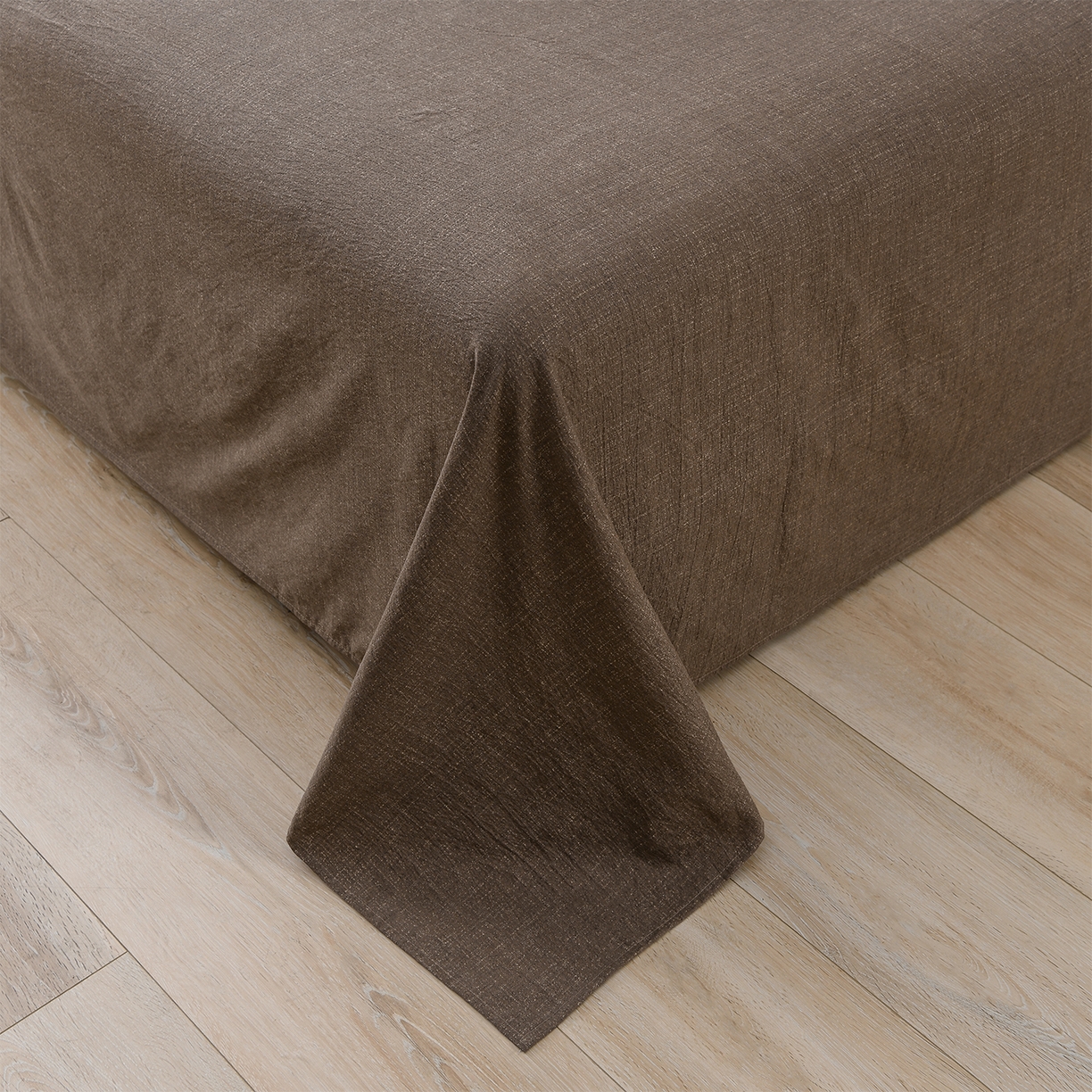 91家纺网 家纺一手货源 找家纺 赛丽雅 2025秋冬新款加厚130克高克重中古复古风磨毛四件套 玉茗