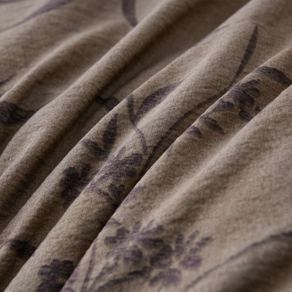 91家纺网 家纺一手货源 找家纺 赛丽雅 2025秋冬新款加厚130克高克重中古复古风磨毛四件套 玉茗