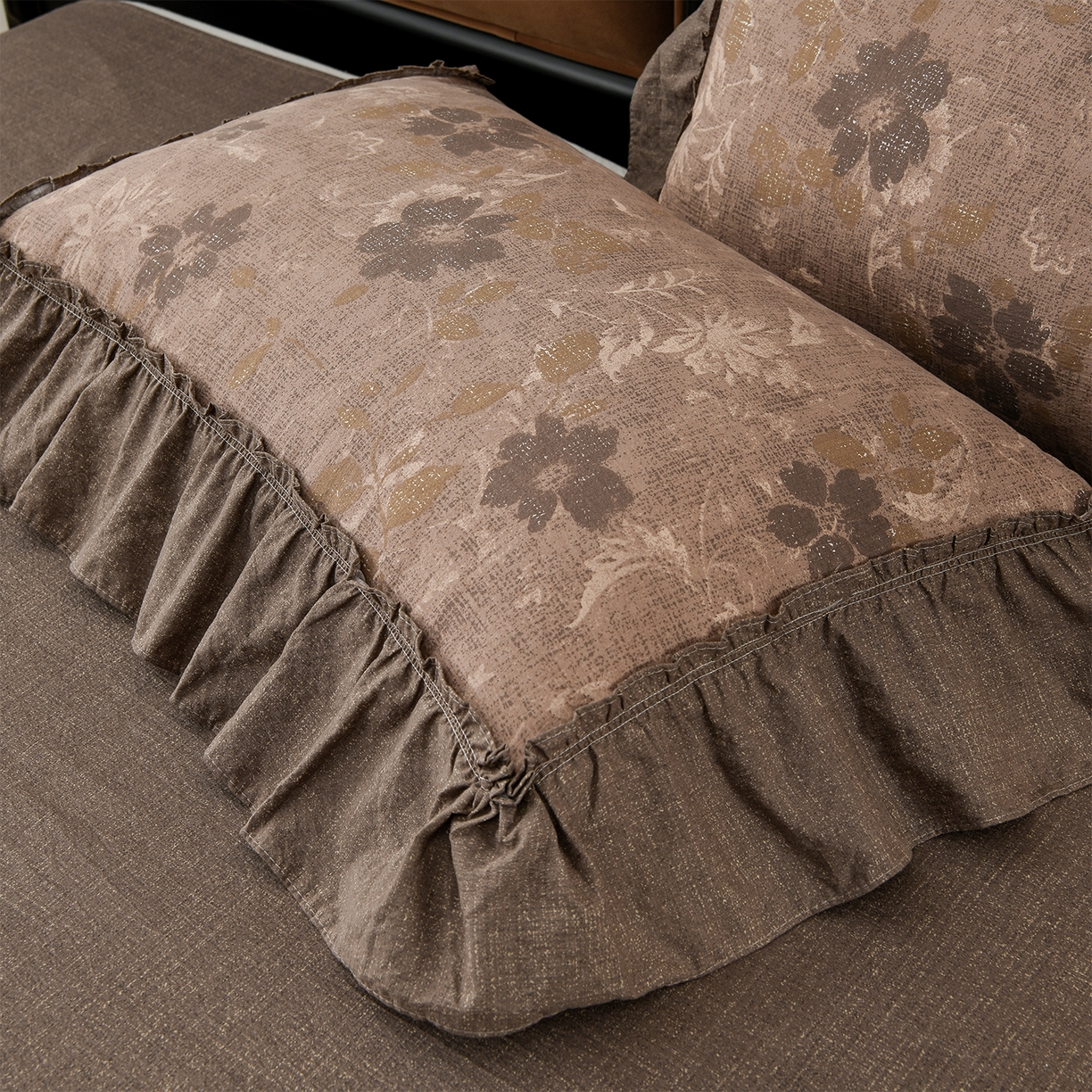 91家纺网 家纺一手货源 找家纺 赛丽雅 2025秋冬新款加厚130克高克重中古复古风磨毛四件套 长安