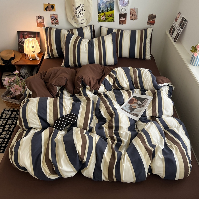 91家纺网 家纺一手货源 找家纺 （总）赛丽雅 2025秋冬新款水洗棉四件套学生宿舍三件套单双人被套和床笠款