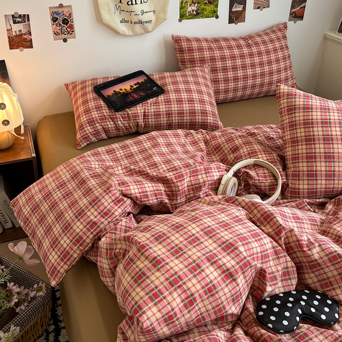 91家纺网 家纺一手货源 找家纺 （总）赛丽雅 2025秋冬新款水洗棉四件套学生宿舍三件套单双人被套和床笠款