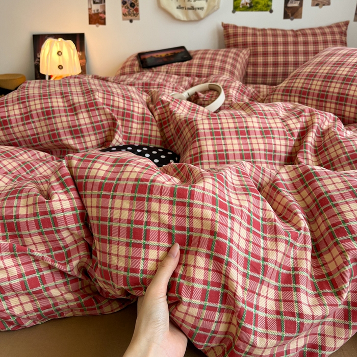 91家纺网 家纺一手货源 找家纺 （总）赛丽雅 2025秋冬新款水洗棉四件套学生宿舍三件套单双人被套和床笠款