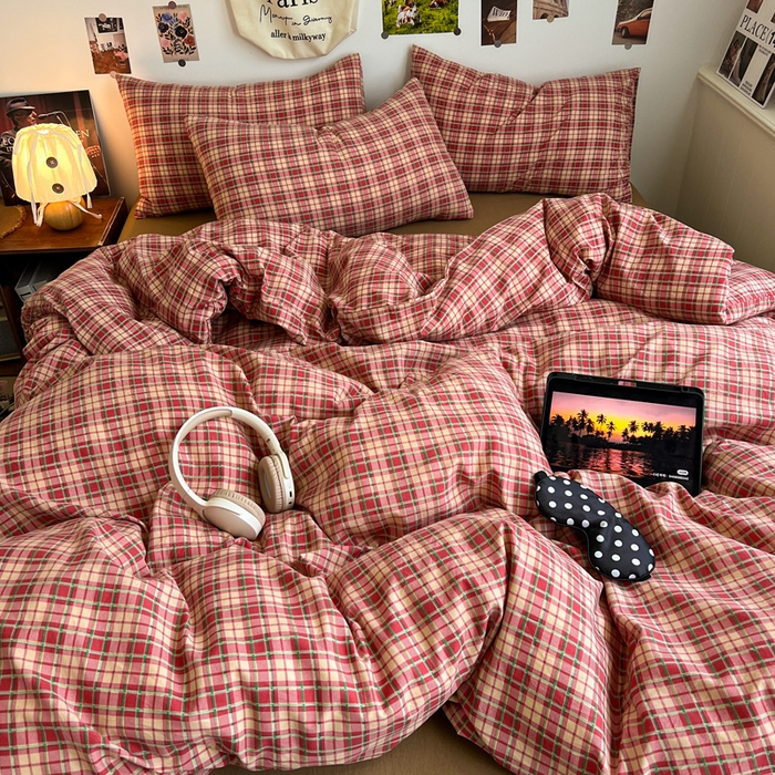 91家纺网 家纺一手货源 找家纺 （总）赛丽雅 2025秋冬新款水洗棉四件套学生宿舍三件套单双人被套和床笠款