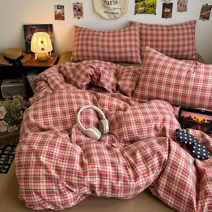 91家纺网 家纺一手货源 找家纺 （总）赛丽雅 2025秋冬新款水洗棉四件套学生宿舍三件套单双人被套和床笠款