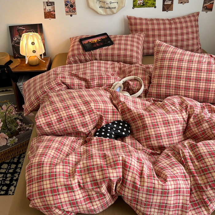 91家纺网 家纺一手货源 找家纺 （总）赛丽雅 2025秋冬新款水洗棉四件套学生宿舍三件套单双人被套和床笠款