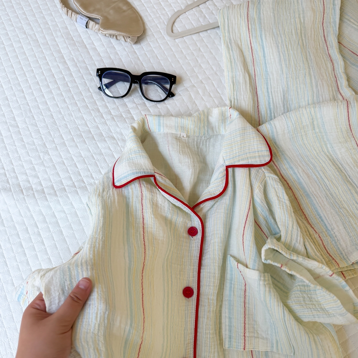 91家纺网 家纺一手货源 找家纺 （总）山舍家居 2025新款全棉纯棉色织双层纱家居服