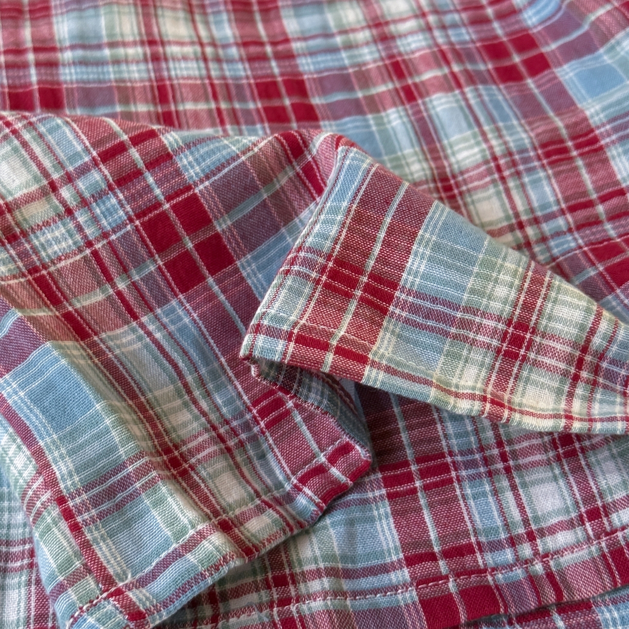 91家纺网 家纺一手货源 找家纺 山舍家居 2025新款全棉纯棉色织双层纱家居服 伦敦晚报