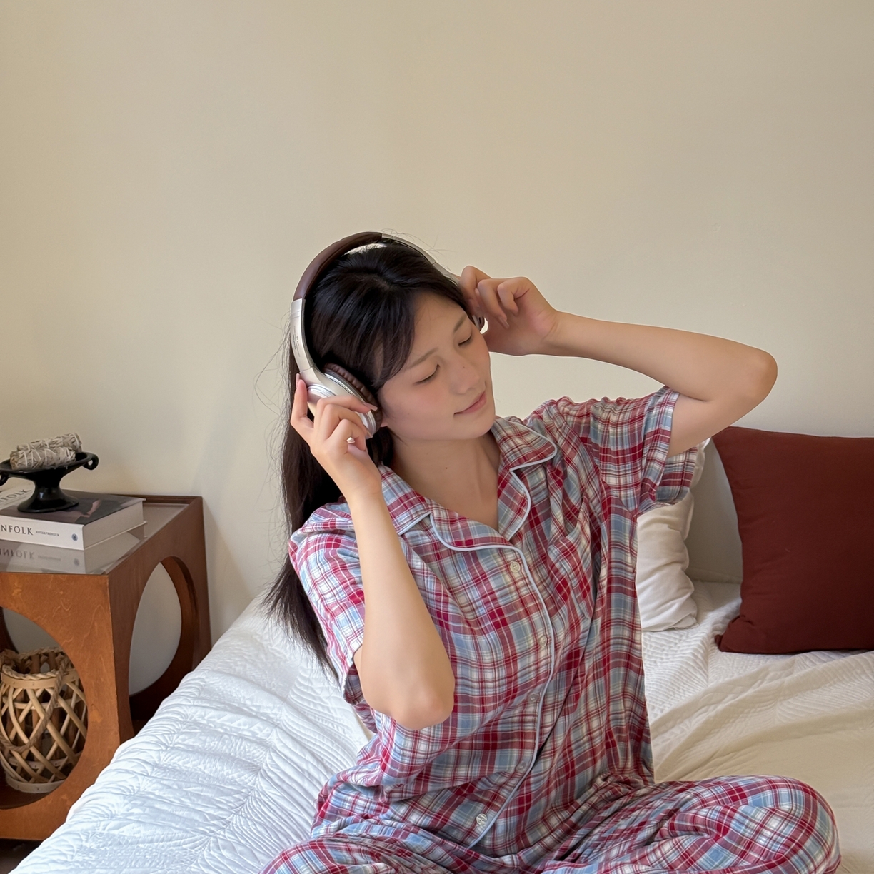 91家纺网 家纺一手货源 找家纺 山舍家居 2025新款全棉纯棉色织双层纱家居服 伦敦晚报