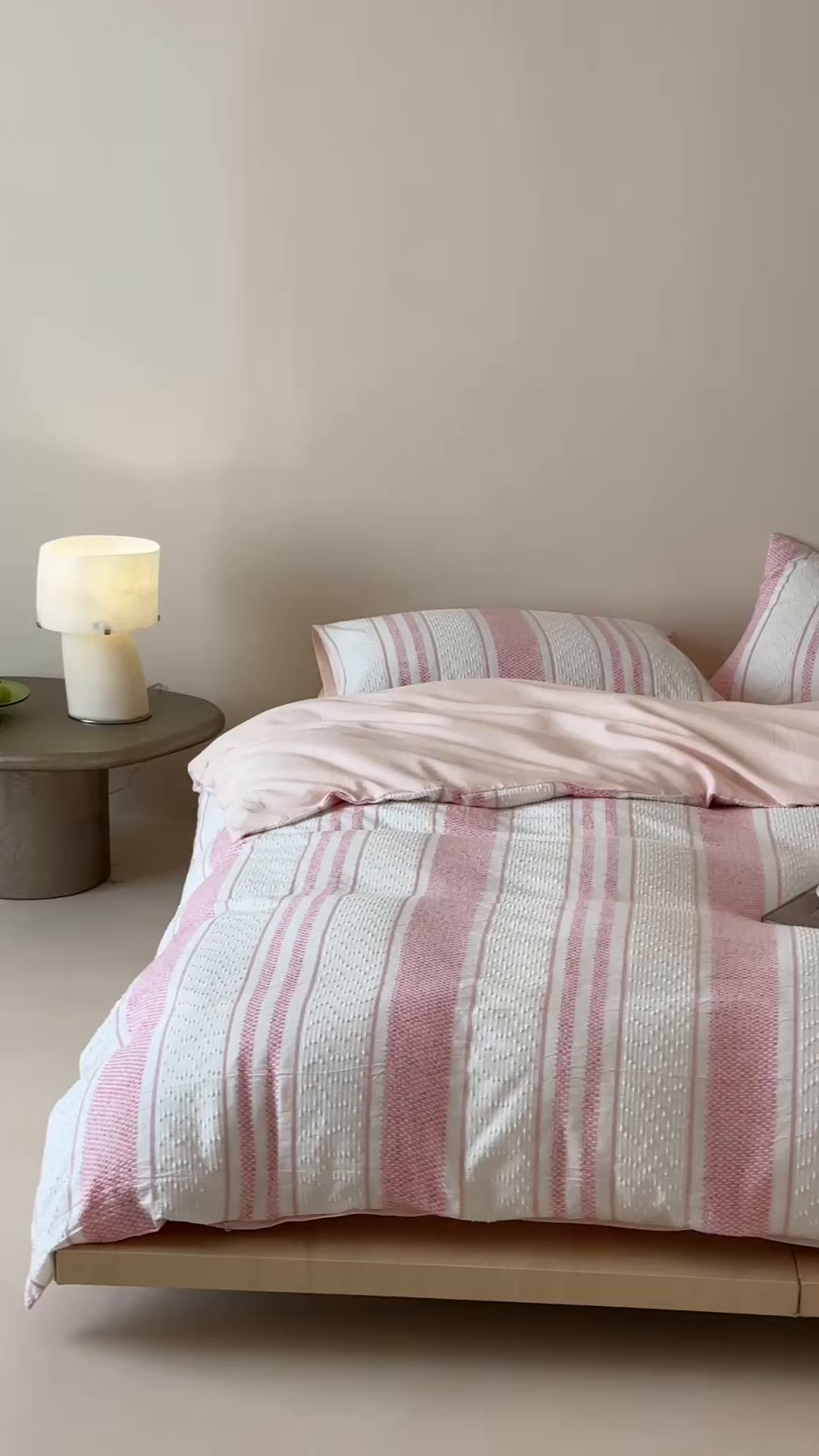 91家纺网 家纺一手货源 找家纺 （总）蜜宿 2025新款全棉纯棉穿线提花四件套-云舒