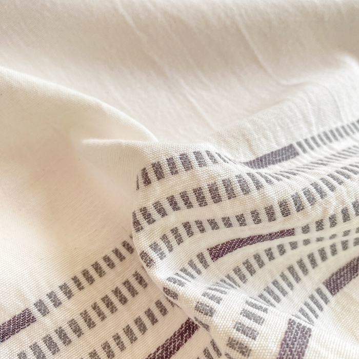 91家纺网 家纺一手货源 找家纺 灰鲸 2025新款全棉纯棉色织提花单床笠 床笠单件 素瑾-灰