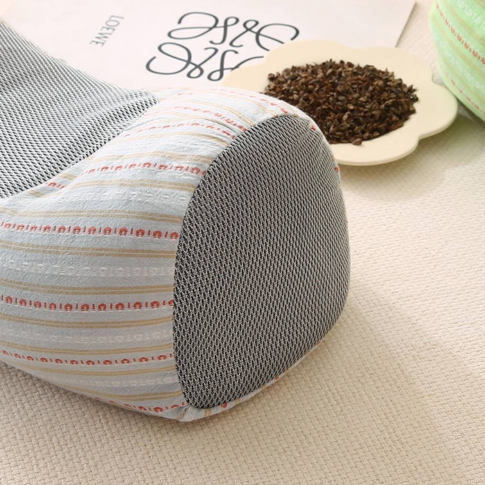 91家纺网 家纺一手货源 找家纺 （总）金牛枕芯 2025新款全棉3d条纹荞麦枕头枕芯圆柱护颈枕