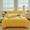 91家纺网 家纺一手货源 找家纺 花香四季家纺 2025新款全棉13376纯棉素色四件套系列床单床笠枕套单品 姜黄