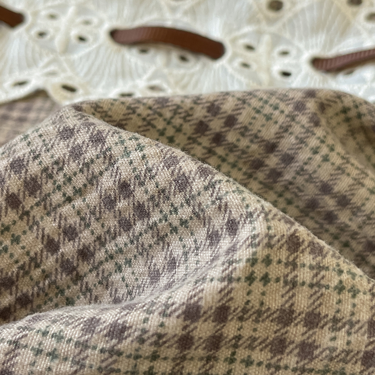 91家纺网 家纺一手货源 找家纺 韩后家纺 2025新款木棉印花四件套 格韵-绿