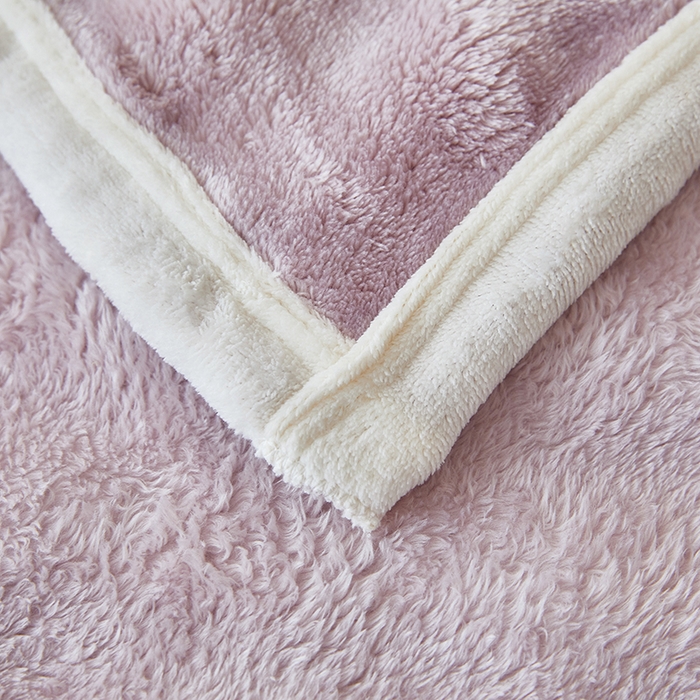 91家纺网 家纺一手货源 找家纺 七里香 2025新款A类跨境外贸托卡斯兔毛绒牛奶绒毛毯泡泡毯多功能盖毯 泡泡毯-紫色