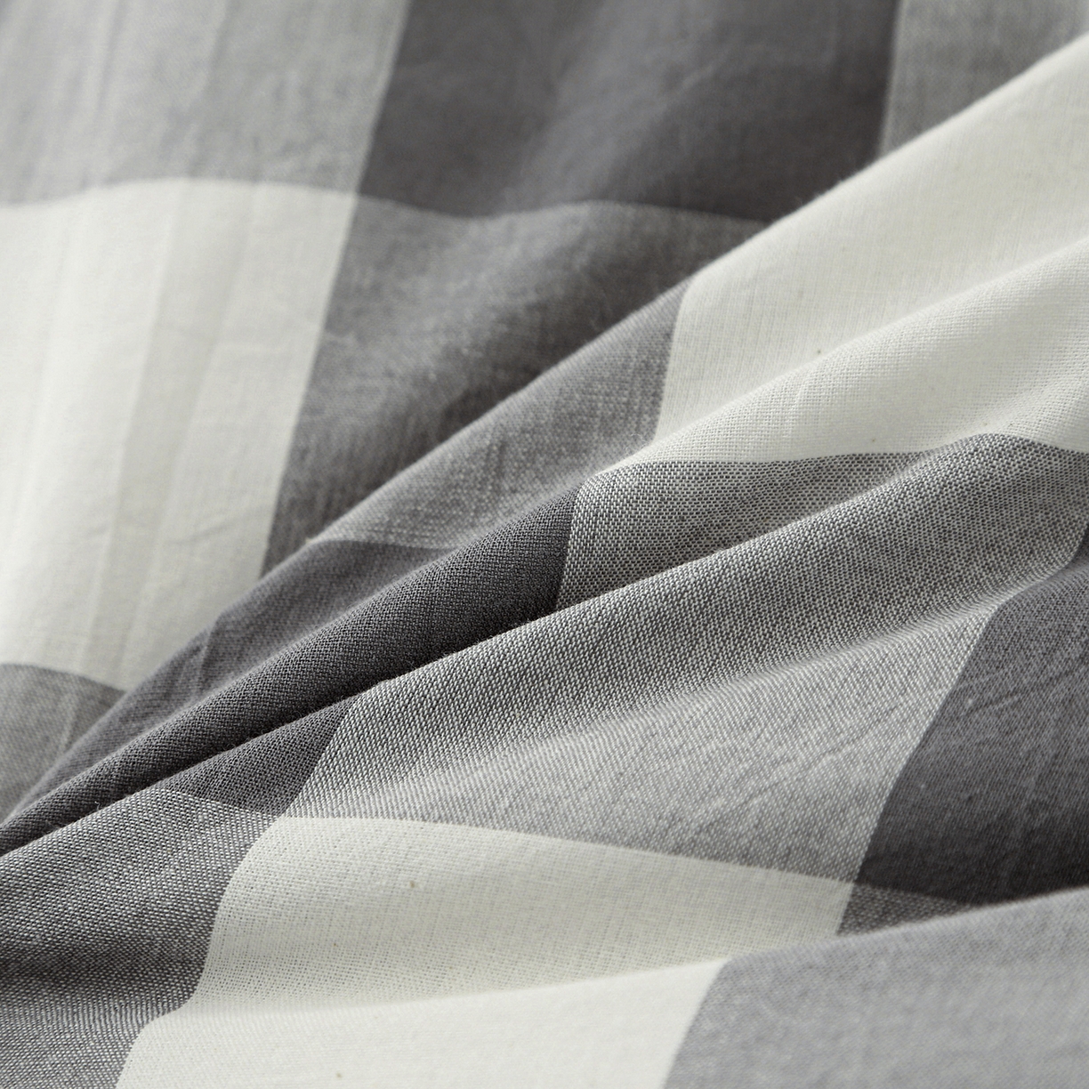 91家纺网 家纺一手货源 找家纺 牛魔王家居 2025新款水洗棉格子冬被春秋被纤维被被子 灰中格