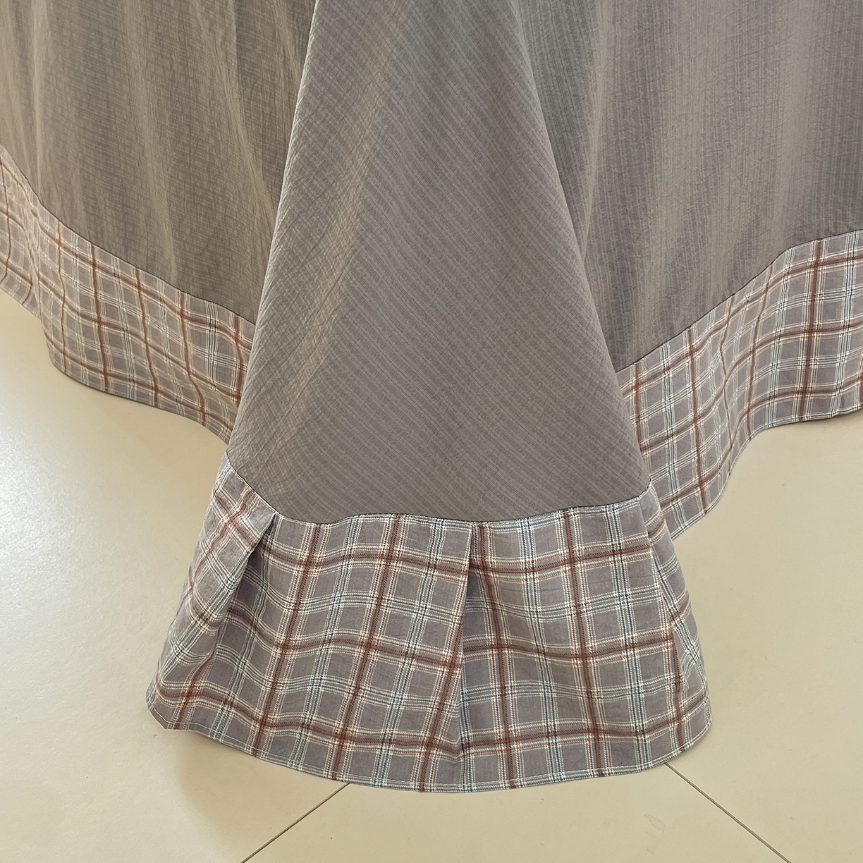 91家纺网 家纺一手货源 找家纺 韩后家纺 2025新款木棉印花四件套 艾格-灰