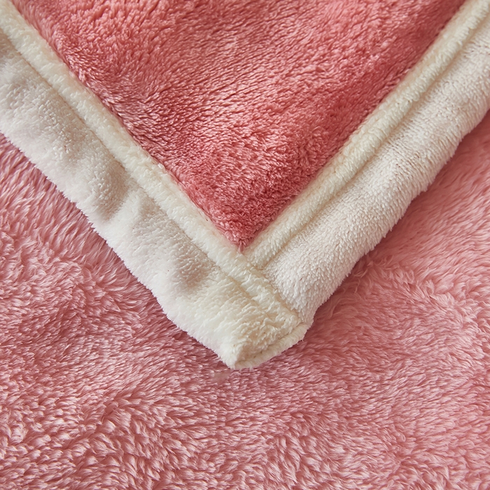 91家纺网 家纺一手货源 找家纺 七里香 2025新款A类跨境外贸托卡斯兔毛绒牛奶绒毛毯泡泡毯多功能盖毯 泡泡毯-粉红