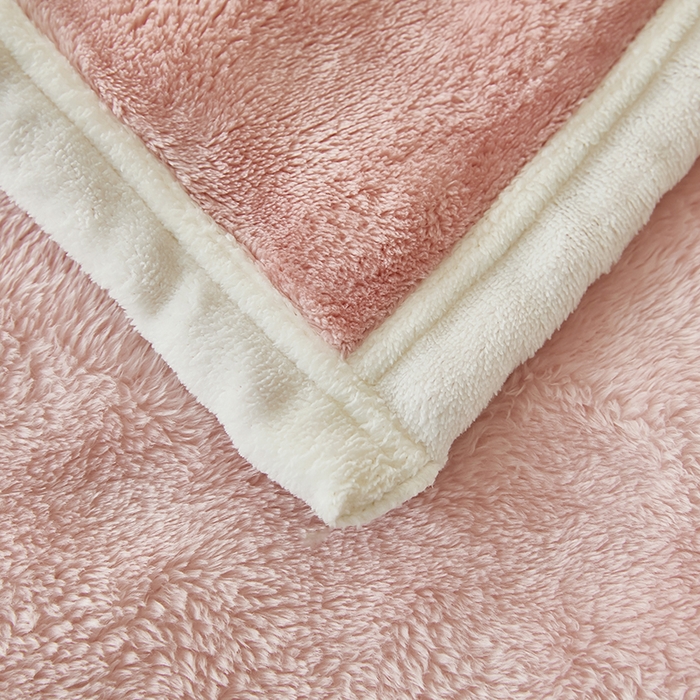 91家纺网 家纺一手货源 找家纺 七里香 2025新款A类跨境外贸托卡斯兔毛绒牛奶绒毛毯泡泡毯多功能盖毯 泡泡毯-粉玉