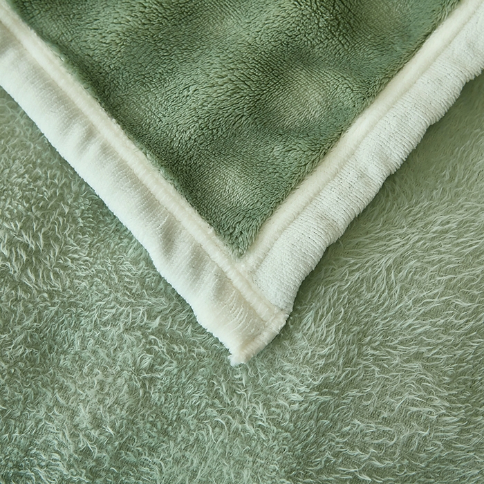 91家纺网 家纺一手货源 找家纺 七里香 2025新款A类跨境外贸托卡斯兔毛绒牛奶绒毛毯泡泡毯多功能盖毯 泡泡毯-果绿