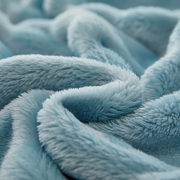 91家纺网 家纺一手货源 找家纺 七里香 2025新款A类跨境外贸托卡斯兔毛绒牛奶绒毛毯泡泡毯多功能盖毯 泡泡毯-蓝色