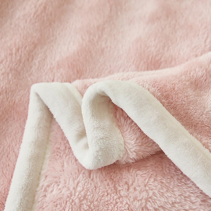 91家纺网 家纺一手货源 找家纺 七里香 2025新款A类跨境外贸托卡斯兔毛绒牛奶绒毛毯泡泡毯多功能盖毯 泡泡毯-粉玉