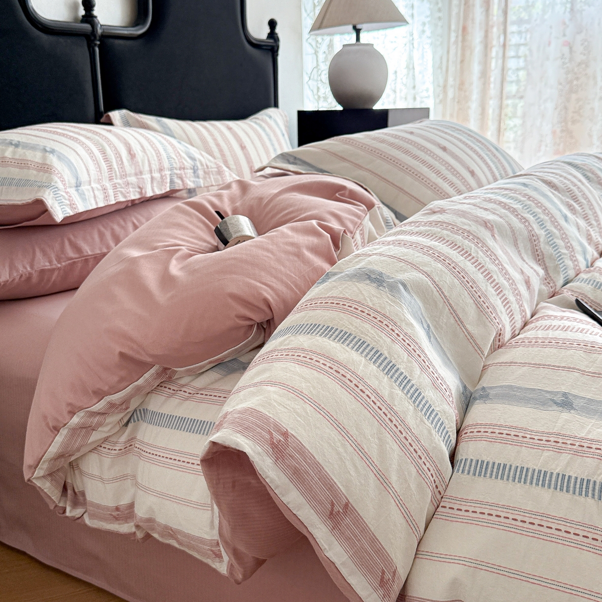 91家纺网 家纺一手货源 找家纺 （总）眠博士 2025新款A类立体穿线提花纯棉四件套