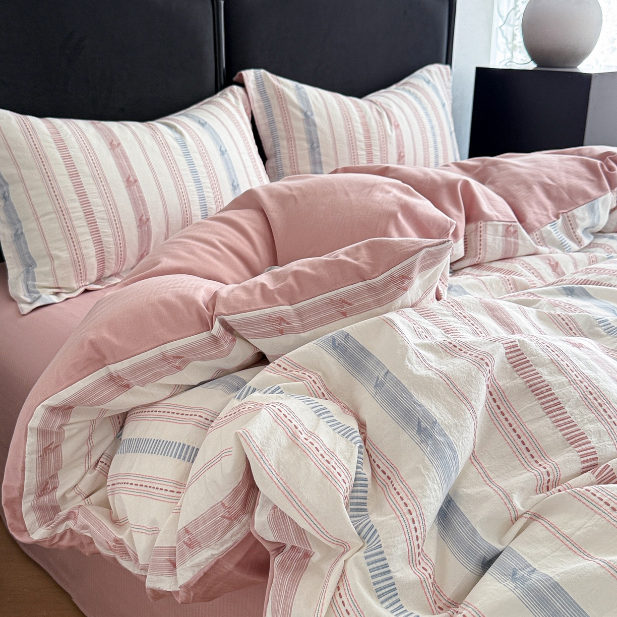 91家纺网 家纺一手货源 找家纺 （总）眠博士 2025新款A类立体穿线提花纯棉四件套