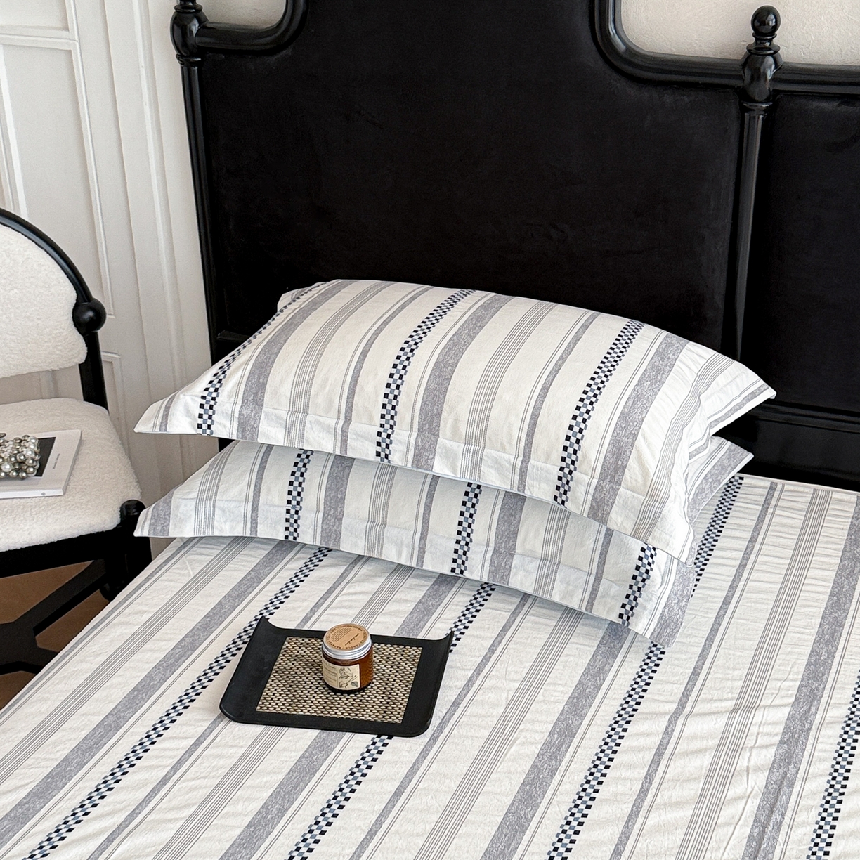 91家纺网 家纺一手货源 找家纺 （总）眠博士 2025新款A类立体穿线提花纯棉单床单