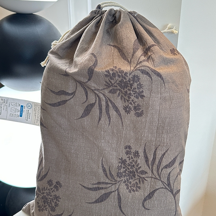 91家纺网 家纺一手货源 找家纺 （总）美丽坊 2025新款仿棉麻亚麻质感复古原麻四件套（配同花色布袋五件套）