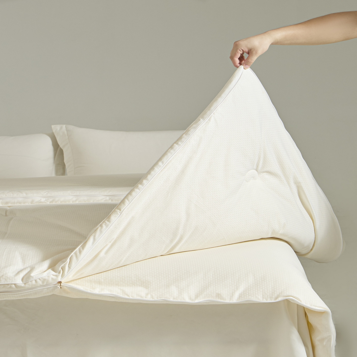 91家纺网 家纺一手货源 找家纺 （总）纪梵茜 2025新款李官奇正品授权80%大豆被子全棉纯棉拉链子母被双胎二合一冬被-格伦