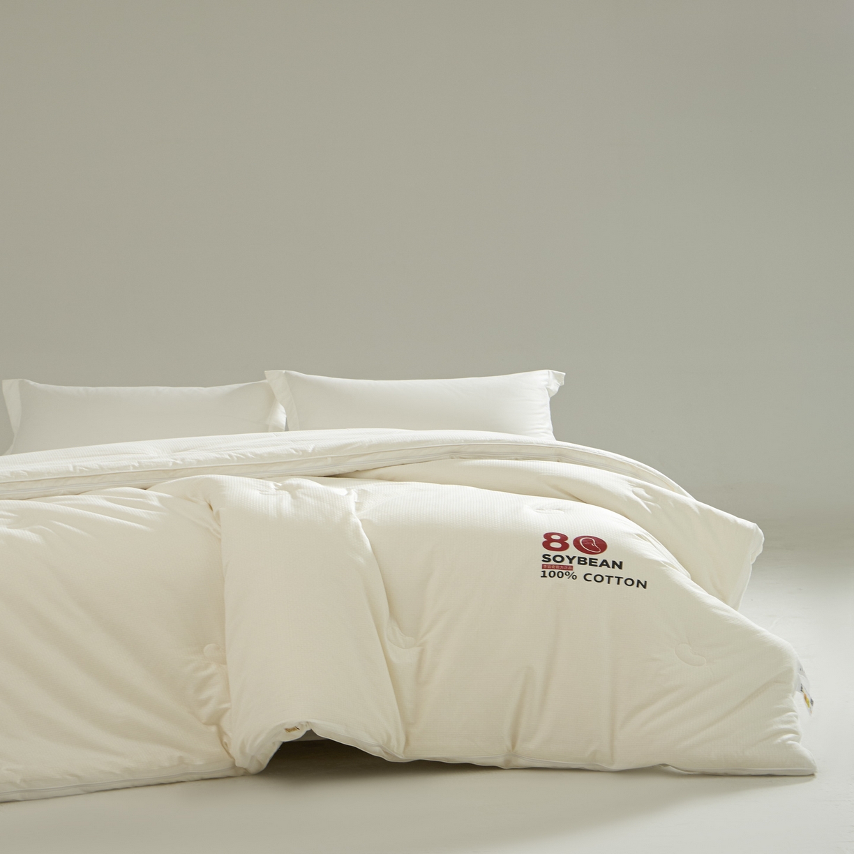 91家纺网 家纺一手货源 找家纺 （总）纪梵茜 2025新款李官奇正品授权80%大豆被子全棉纯棉拉链子母被双胎二合一冬被-格伦