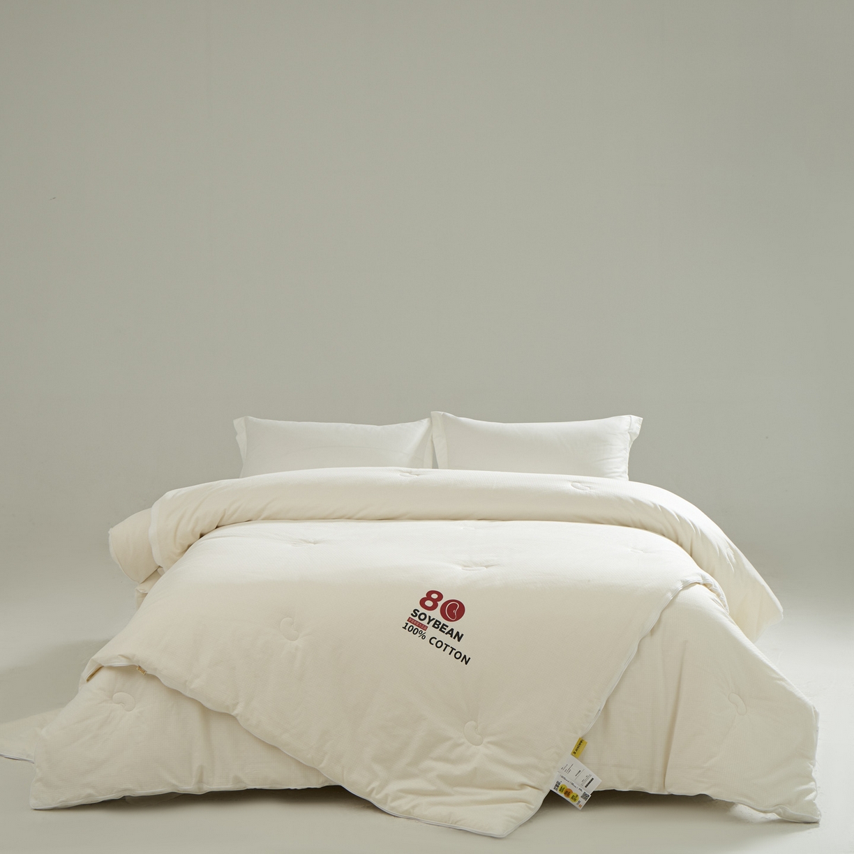 91家纺网 家纺一手货源 找家纺 （总）纪梵茜 2025新款李官奇正品授权80%大豆被子全棉纯棉拉链子母被双胎二合一冬被-格伦