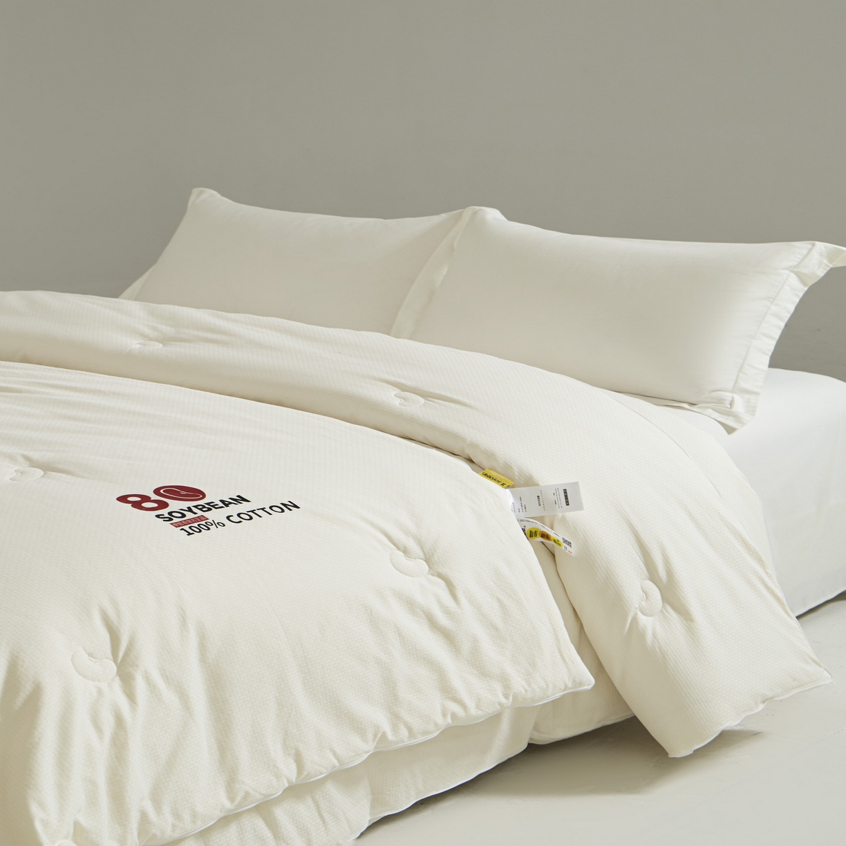 91家纺网 家纺一手货源 找家纺 （总）纪梵茜 2025新款李官奇正品授权80%大豆被子全棉纯棉拉链子母被双胎二合一冬被-格伦