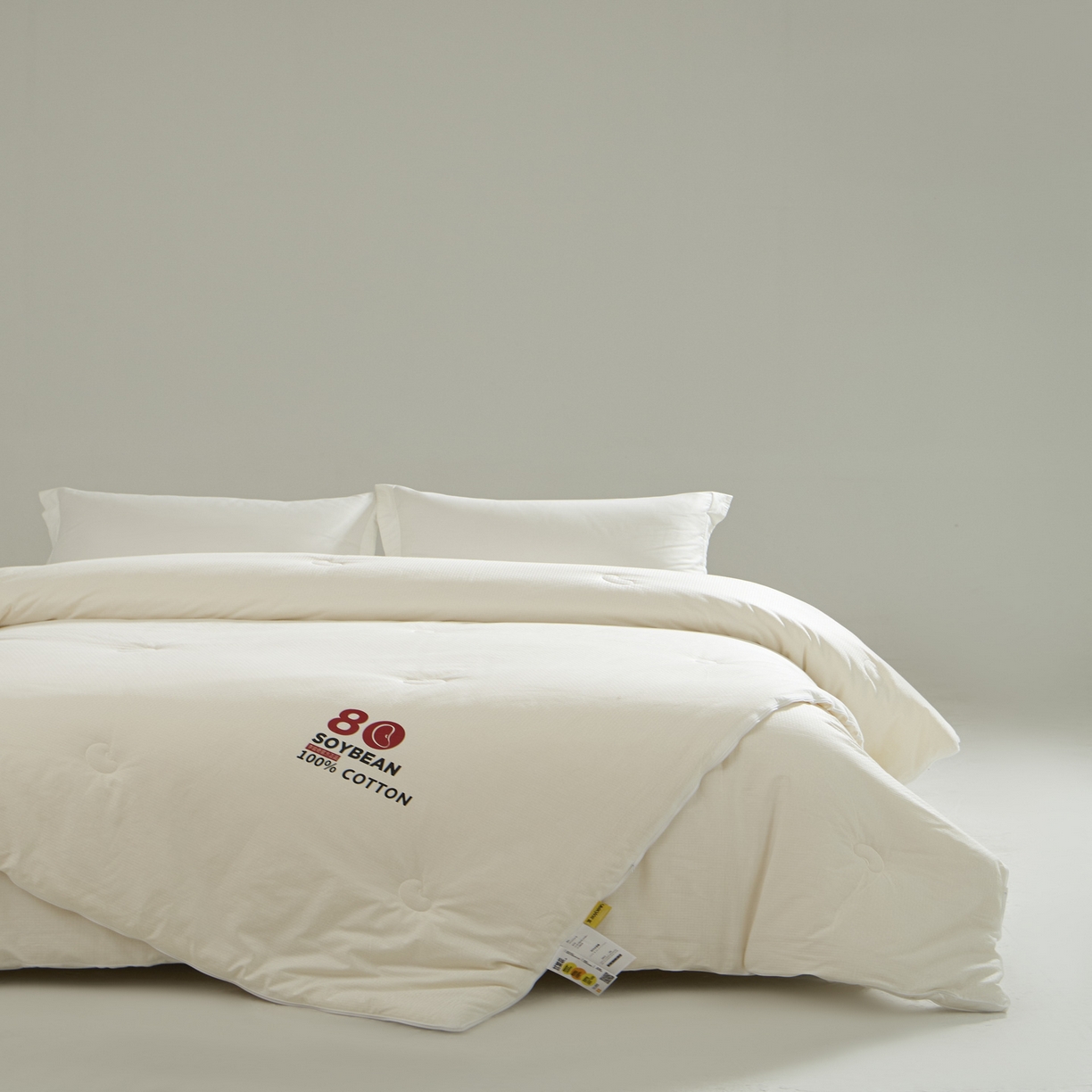 91家纺网 家纺一手货源 找家纺 （总）纪梵茜 2025新款李官奇正品授权80%大豆被子全棉纯棉拉链子母被双胎二合一冬被-格伦