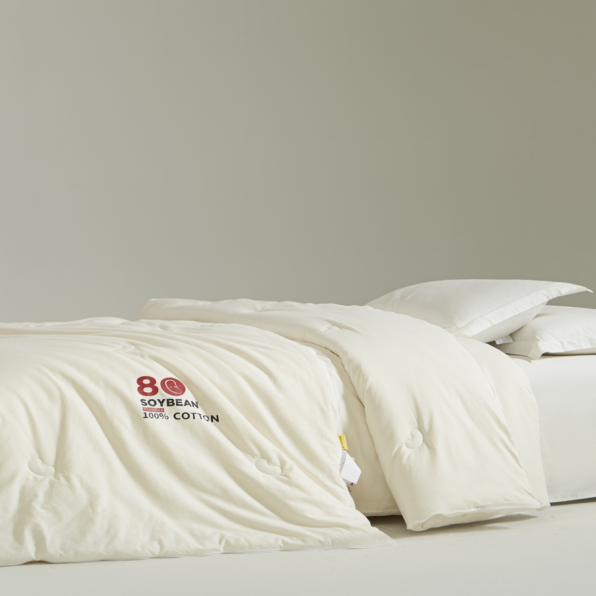 91家纺网 家纺一手货源 找家纺 （总）纪梵茜 2025新款李官奇正品授权80%大豆被子全棉纯棉拉链子母被双胎二合一冬被-格伦