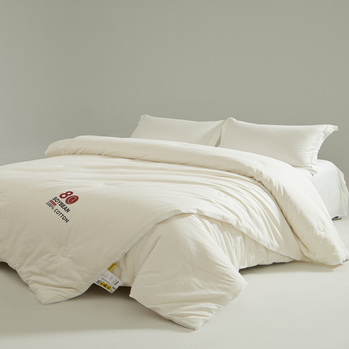 91家纺网 家纺一手货源 找家纺 （总）纪梵茜 2025新款李官奇正品授权80%大豆被子全棉纯棉拉链子母被双胎二合一冬被-格伦