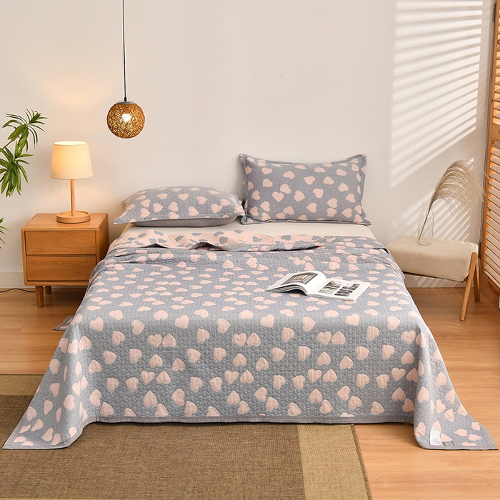 91家纺网 家纺一手货源 找家纺 梦洋家纺 2025新款全棉四层纱多能盖毯毛巾被空调夏被床盖款盖毯 一见倾心