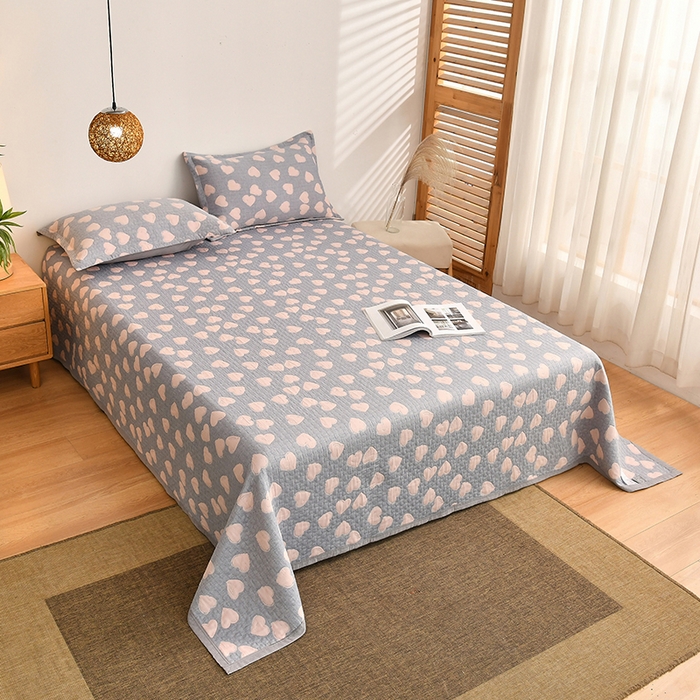 91家纺网 家纺一手货源 找家纺 梦洋家纺 2025新款全棉四层纱多能盖毯毛巾被空调夏被床盖款盖毯 一见倾心