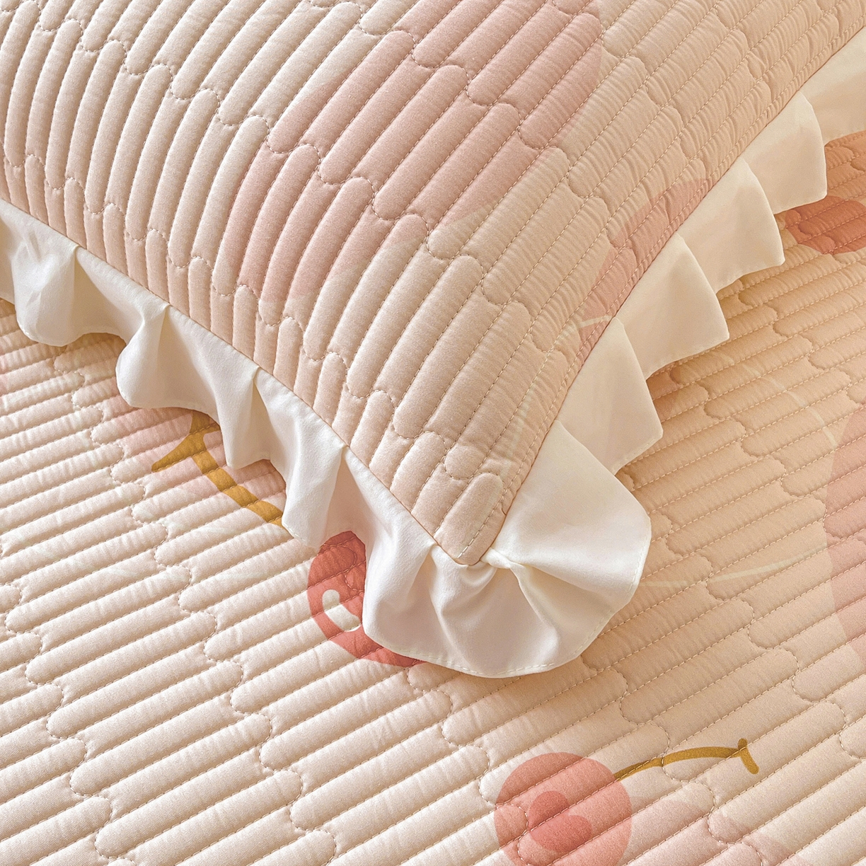 91家纺网 家纺一手货源 找家纺 （总）伊人坊2025新款A类唯美纯棉印花夹棉床笠