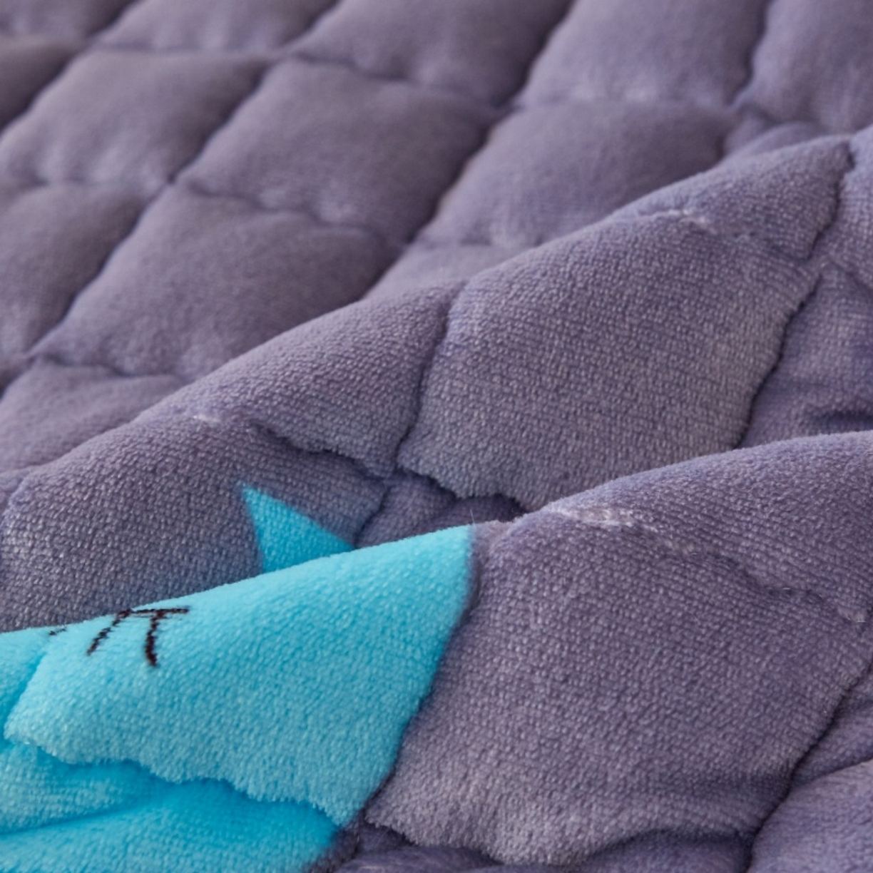 91家纺网 家纺一手货源 找家纺 东宇床垫 2025新款A类牛奶绒印花直角防滑床垫床褥三件套-学生款 星球明月