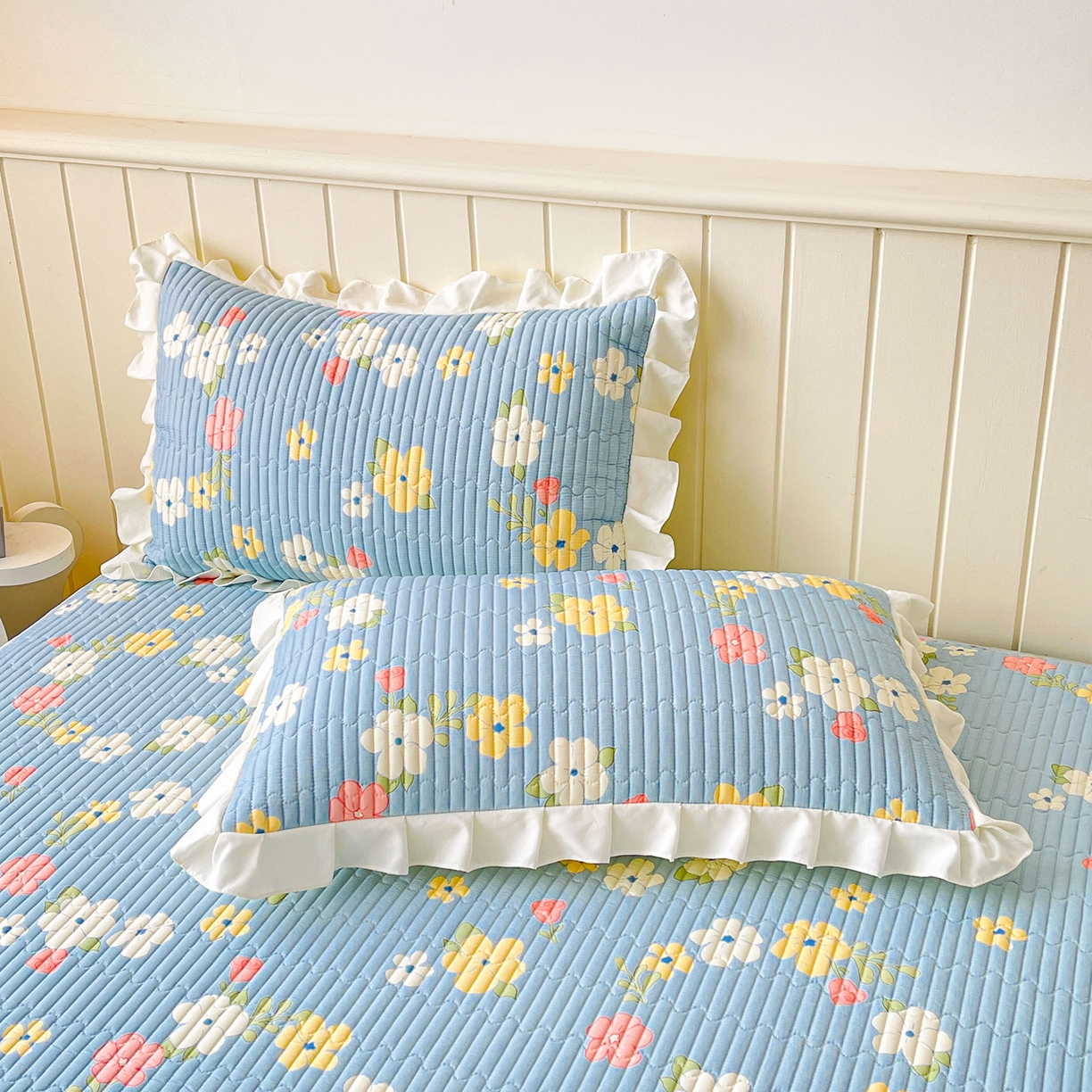 91家纺网 家纺一手货源 找家纺 伊人坊2025新款A类唯美纯棉印花夹棉床笠 纯棉+梦中花语