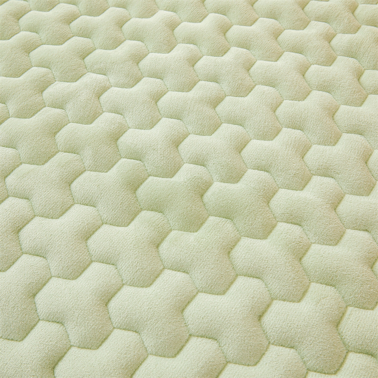 91家纺网 家纺一手货源 找家纺 雯豆家纺 2025冬季新款纯色素色牛奶绒夹棉床笠三件套保暖席梦思保护套牛奶绒夹棉床笠-薄荷绿