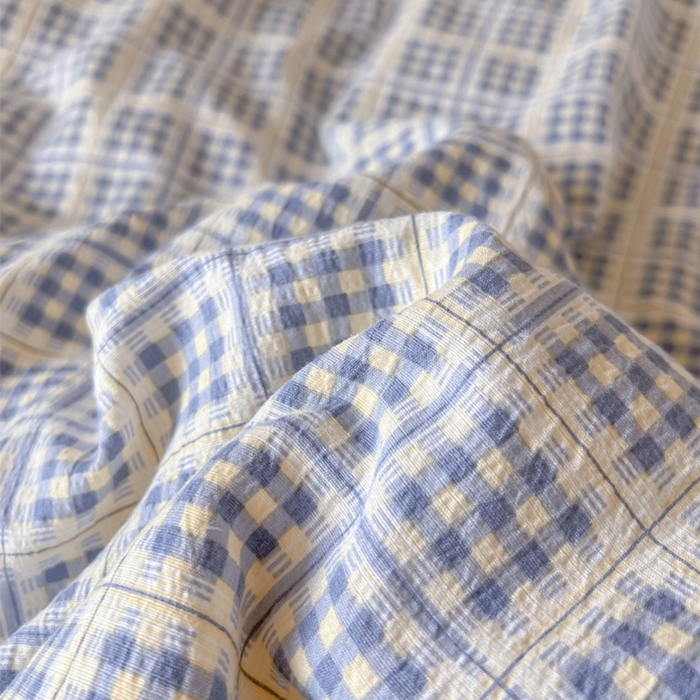 91家纺网 家纺一手货源 找家纺 （总）玉海棠家纺 2025新款云感双层纱提花学生宿舍三件套上下铺三件套