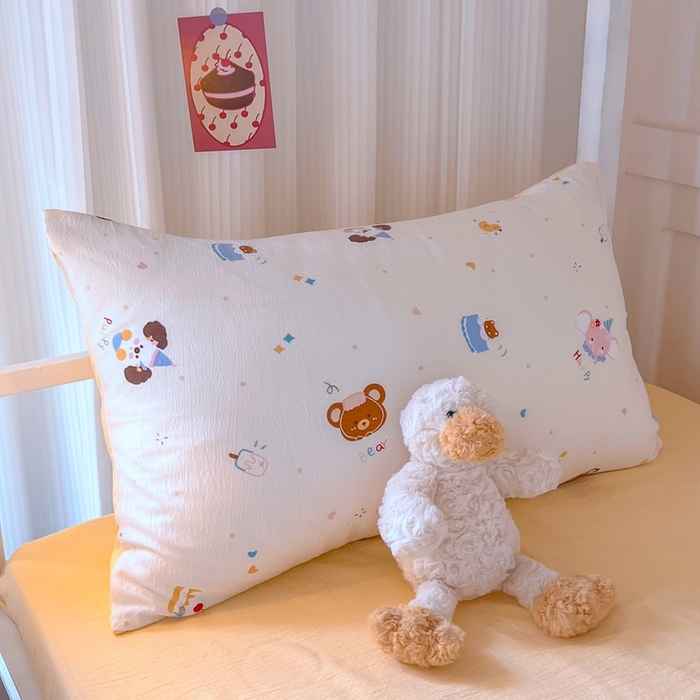 91家纺网 家纺一手货源 找家纺 玉海棠家纺 2025新款云感双层纱提花学生宿舍三件套上下铺三件套 动物狂欢会米